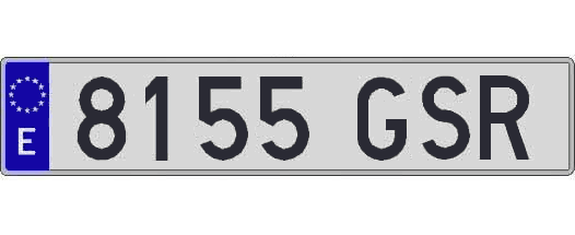 8155GSR matricula larga