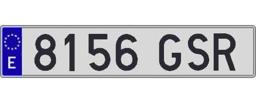 8156GSR matricula larga