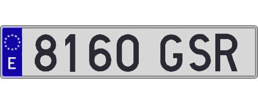8160GSR matricula larga
