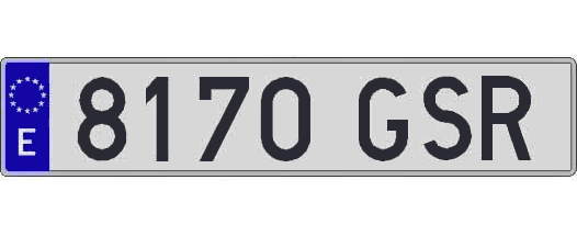 8170GSR matricula larga