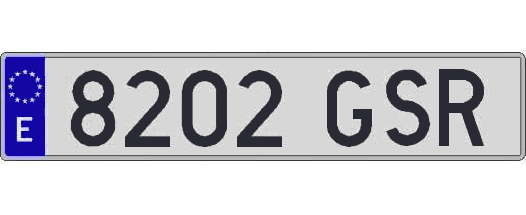 8202GSR matricula larga