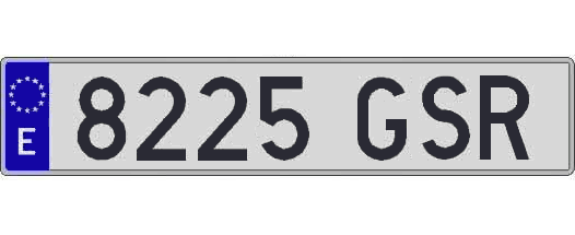 8225GSR matricula larga