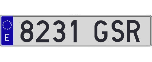 8231GSR matricula larga