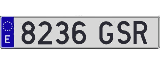 8236GSR matricula larga