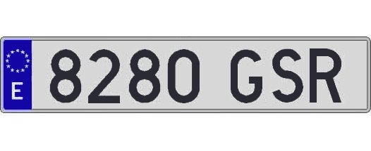8280GSR matricula larga