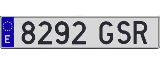 8292GSR matricula larga