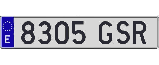 8305GSR matricula larga