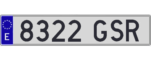 8322GSR matricula larga