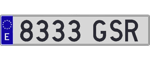 8333GSR matricula larga