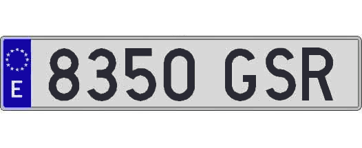 8350GSR matricula larga