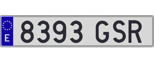 8393GSR matricula larga