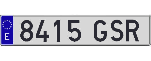 8415GSR matricula larga