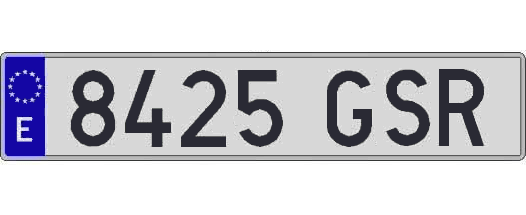 8425GSR matricula larga