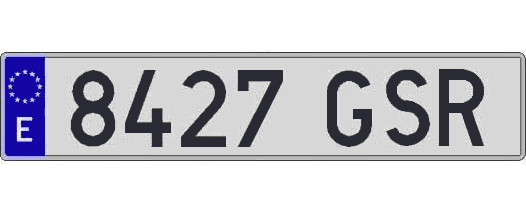 8427GSR matricula larga