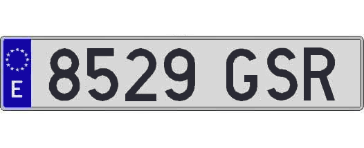 8529GSR matricula larga