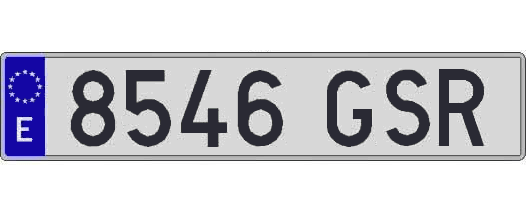 8546GSR matricula larga