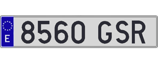 8560GSR matricula larga
