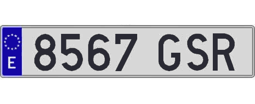 8567GSR matricula larga