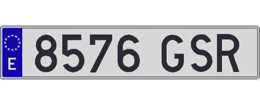 8576GSR matricula larga