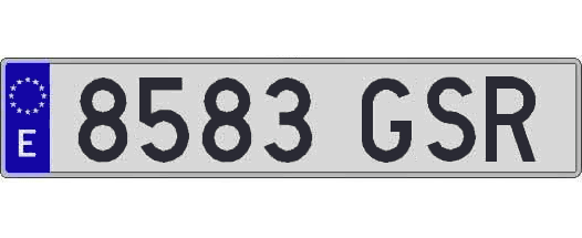 8583GSR matricula larga