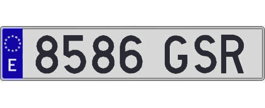 8586GSR matricula larga
