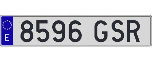 8596GSR matricula larga