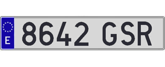 8642GSR matricula larga