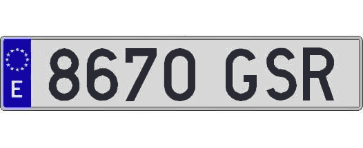 8670GSR matricula larga