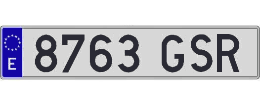 8763GSR matricula larga