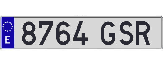 8764GSR matricula larga