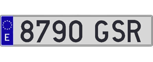 8790GSR matricula larga