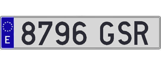 8796GSR matricula larga