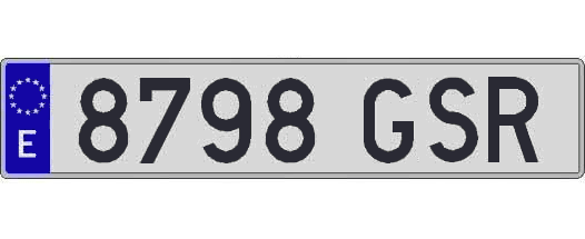 8798GSR matricula larga