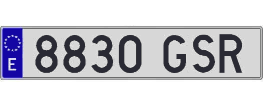 8830GSR matricula larga