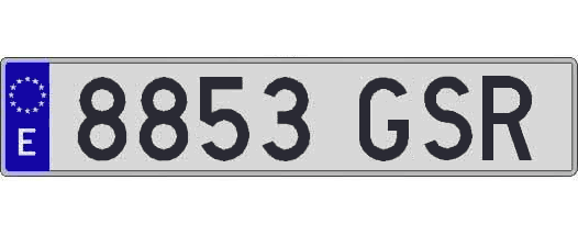 8853GSR matricula larga
