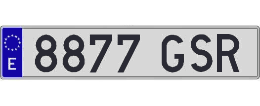 8877GSR matricula larga