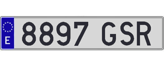 8897GSR matricula larga