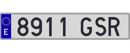 8911GSR matricula larga