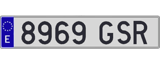 8969GSR matricula larga