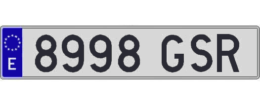 8998GSR matricula larga