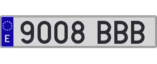 9008BBB matricula larga
