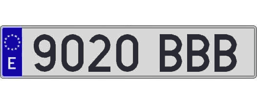 9020BBB matricula larga