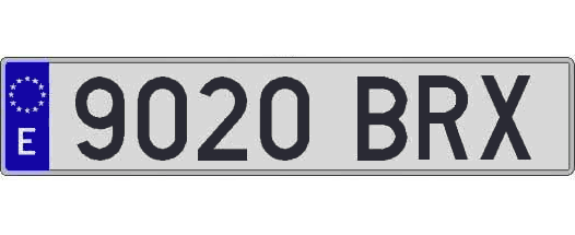 9020BRX matricula larga