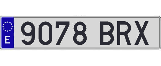 9078BRX matricula larga