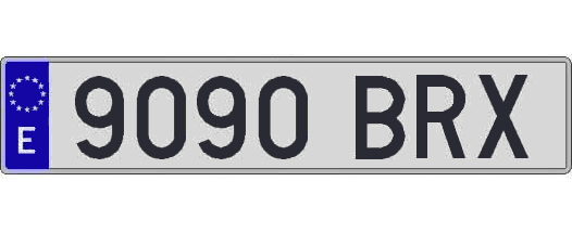 9090BRX matricula larga