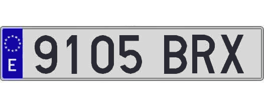 9105BRX matricula larga