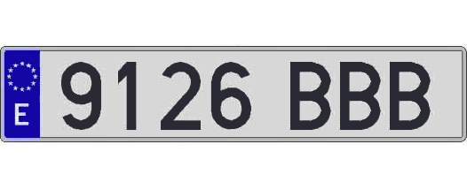 9126BBB matricula larga