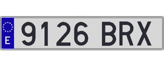 9126BRX matricula larga