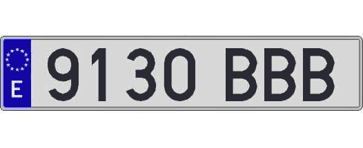 9130BBB matricula larga