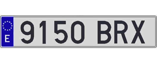 9150BRX matricula larga